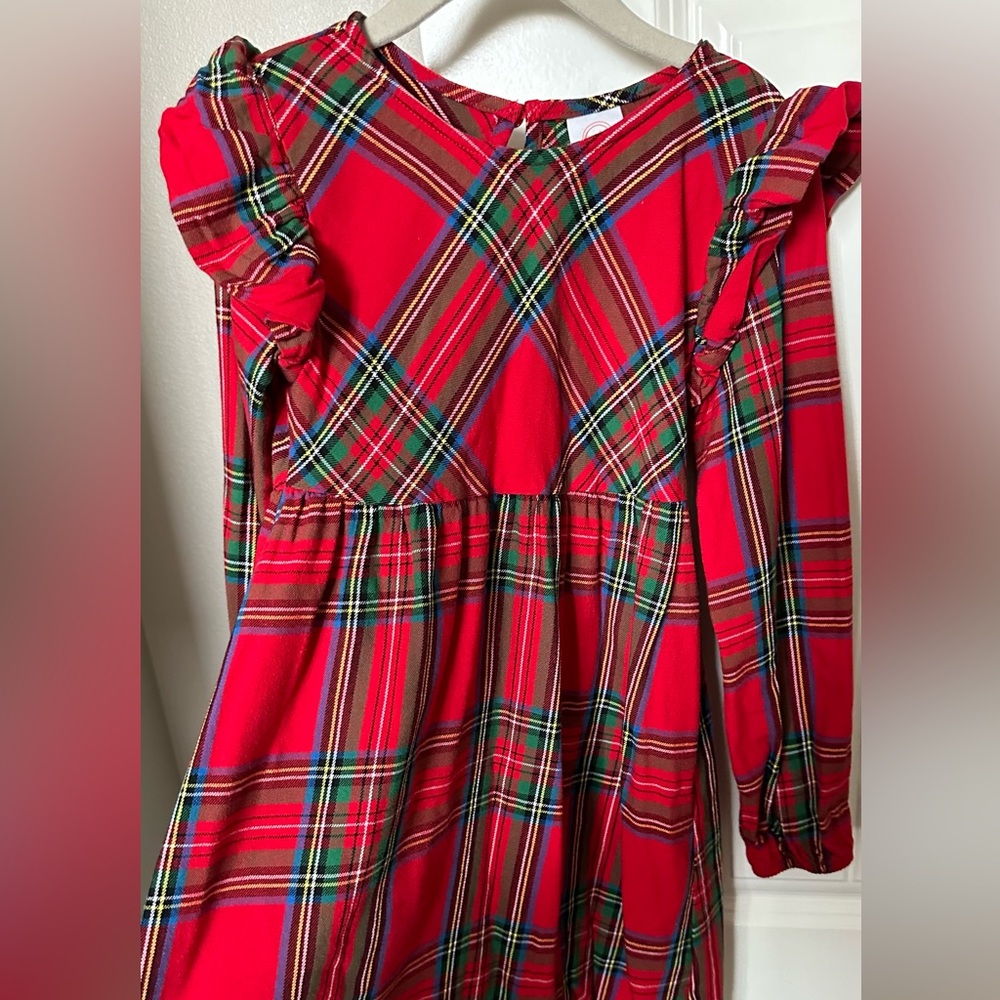 Wonder Nation Plaid Dress Red Girls Size 4-5yrs